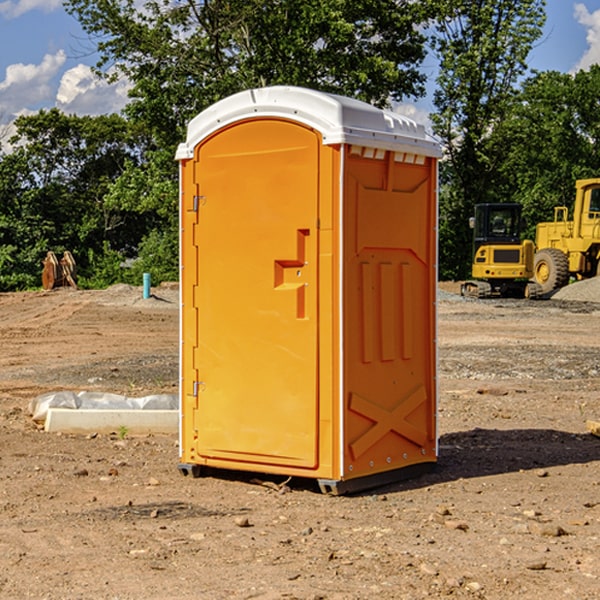 how often are the porta potties cleaned and serviced during a rental period in New Rumley Ohio